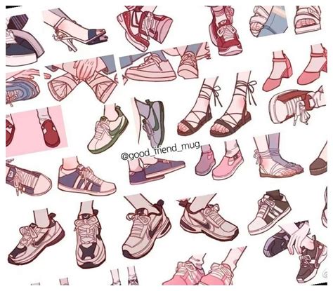 anime shoes drawing art.